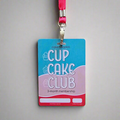 Bright and colorful cupcake club membership keepsake cards from Cake Hoopla, where customers can select 3 or 6-month memberships for DIY cupcake decorating at Cake Hoopla in Tigard, Oregon near Portland